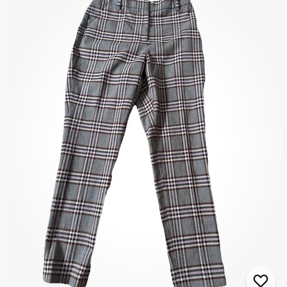 10 Crosby Derek Lam Plaid Ankle Pants - Black, White, Gray